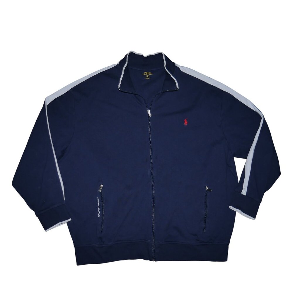 Polo Ralph Lauren Full Zip Pony Jacket Men's Size 3XB Navy Blue/White/Red 3XL